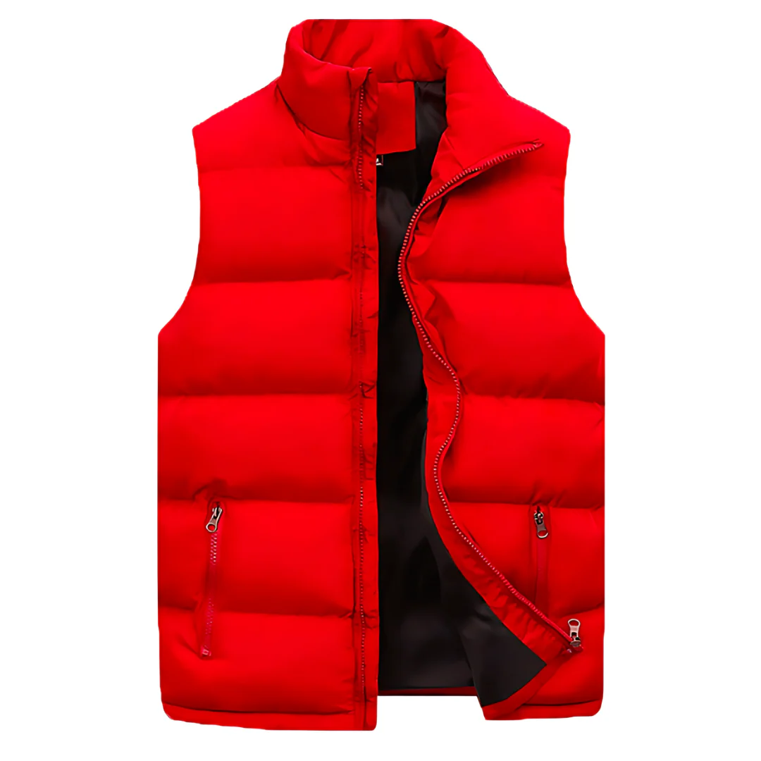 Lucas – Gilet sans manches homme à col haut avec poches zippées - Image 4