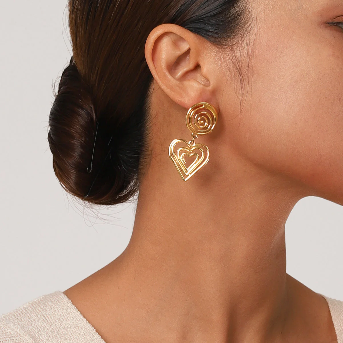 Boucles d'oreilles cœur femme
