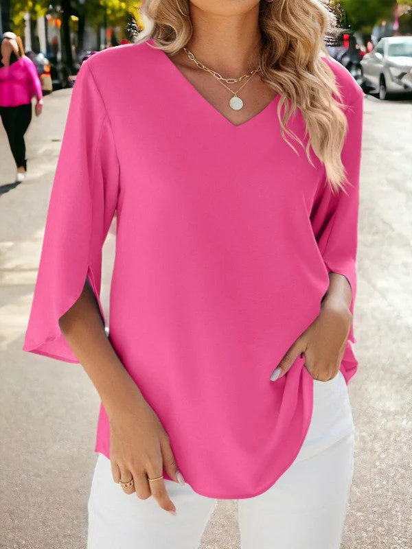 Lucy - Haut élégant à col en V pour des looks polyvalents - Image 2
