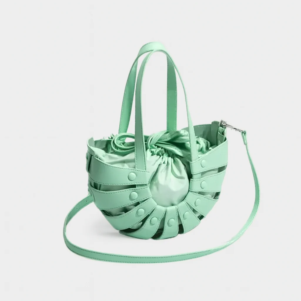 Sac de plage crossbody en cuir avec bandoulières ajustables - Image 4