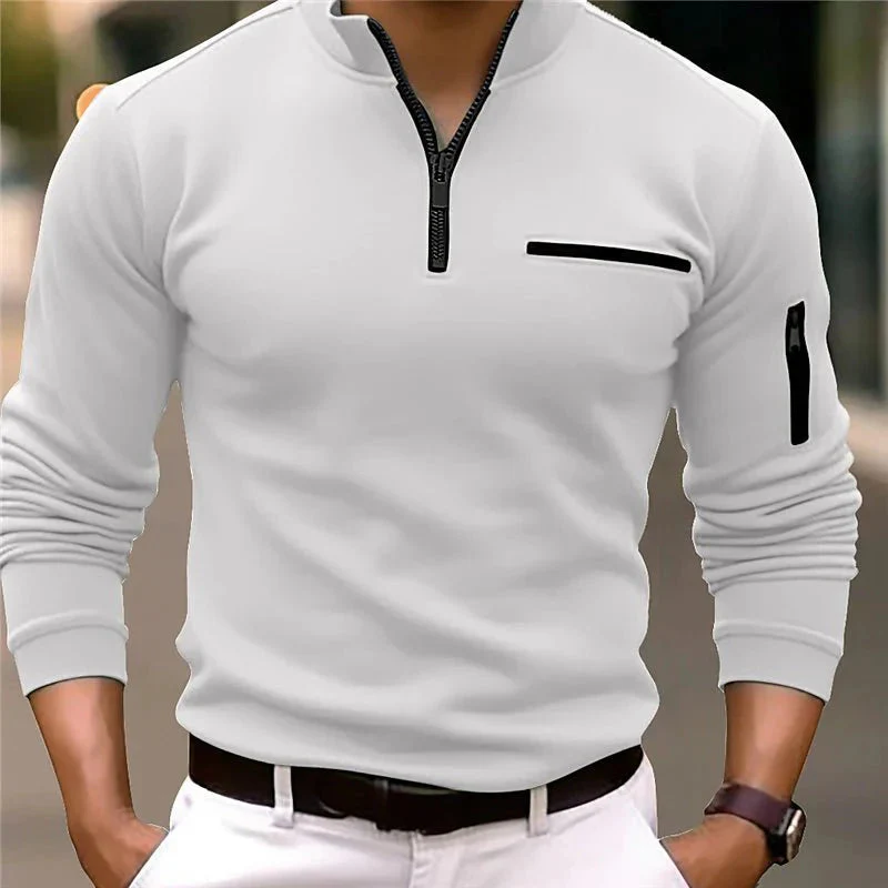 Polo zippé de qualité supérieure pour homme - Image 2