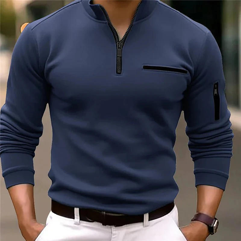 Polo zippé de qualité supérieure pour homme - Image 3