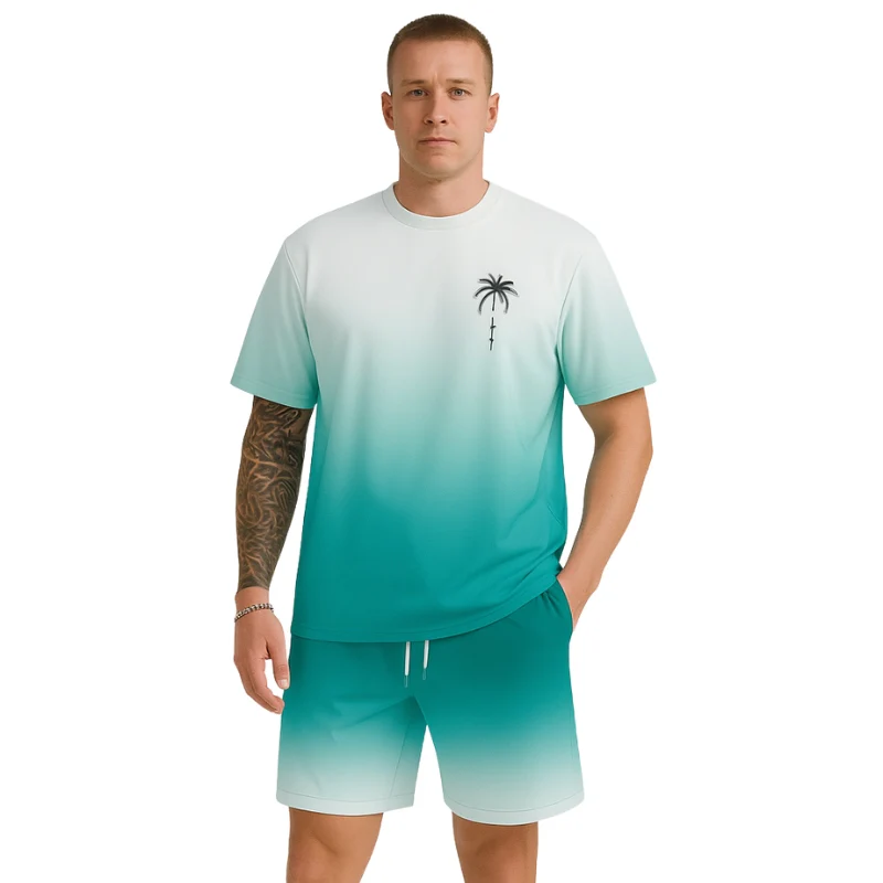 Ensemble deux pièces avec t-shirt et short à cordon - Image 4