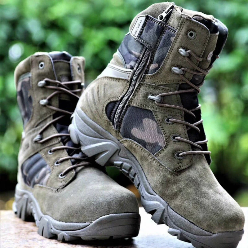 Bottes militaires homme durables avec zip latéral - Image 3