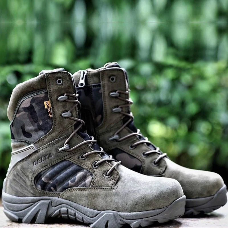 Bottes militaires homme durables avec zip latéral - Image 4