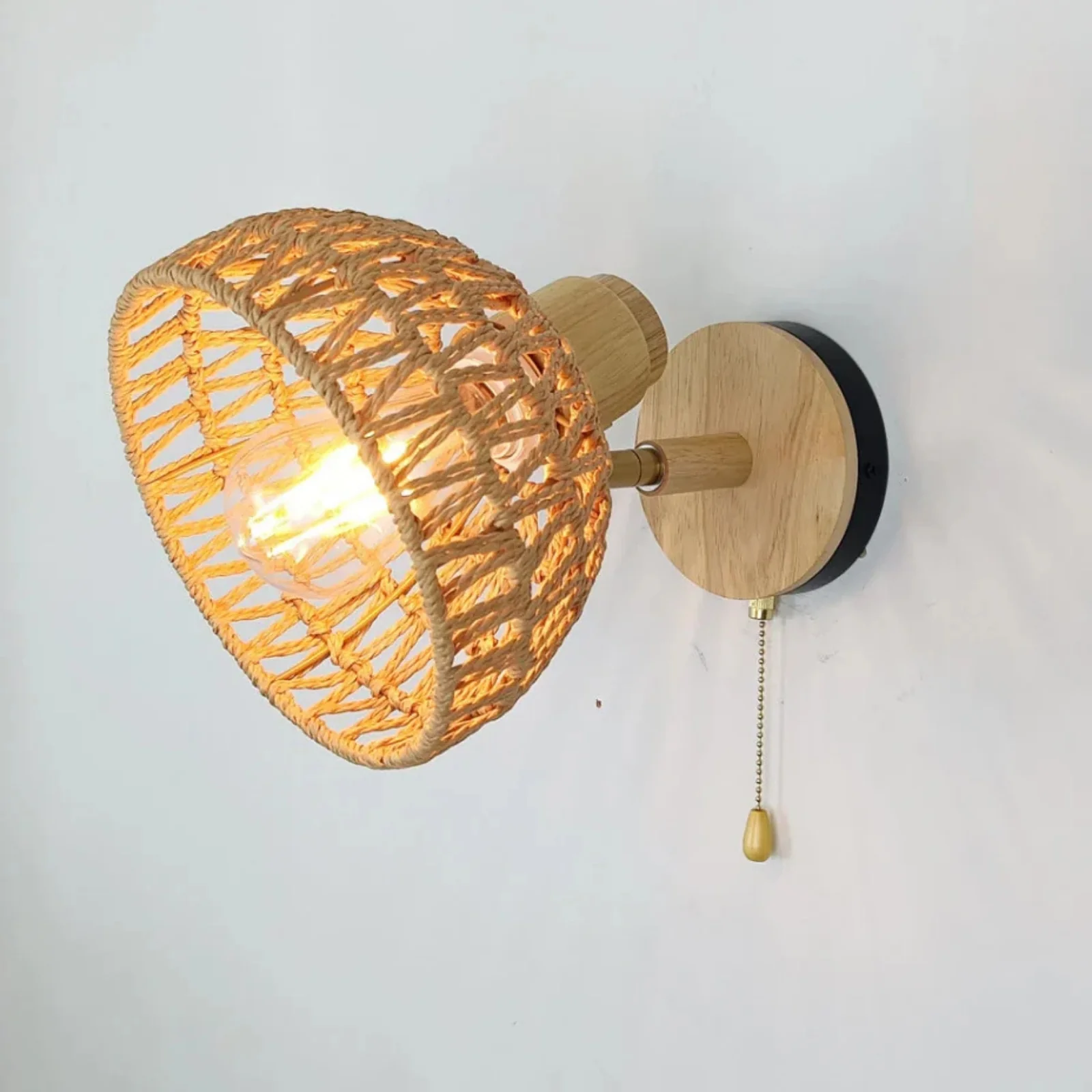 Lampe murale décorative bois et métal - Image 2