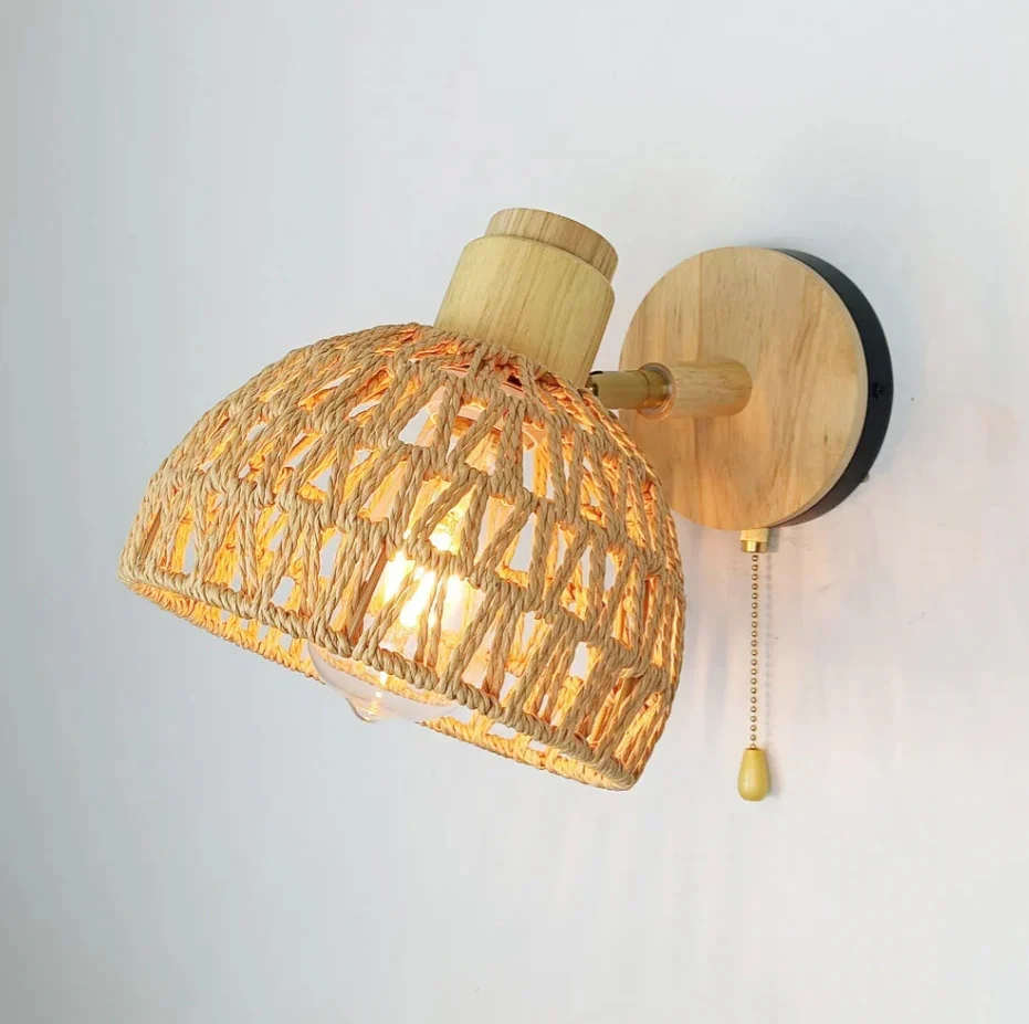 Lampe murale décorative bois et métal - Image 3