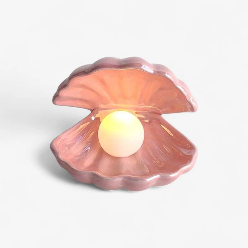 Lampe LED coquillage en céramique - Image 2