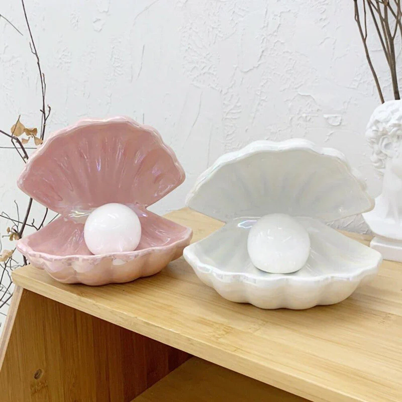 Lampe LED coquillage en céramique - Image 3
