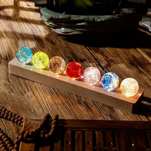 Lampe en cristal avec effets lumineux cosmiques - Image 4