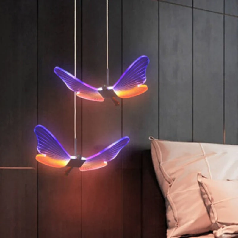 Lampe murale LED suspendue en forme de papillon - Image 5