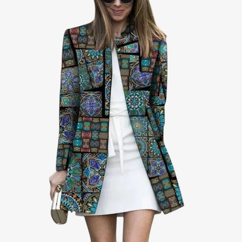 Veste femme ample manches longues imprimée - Image 2