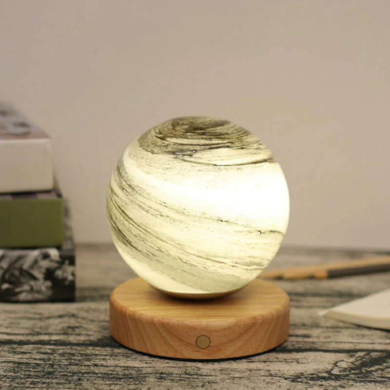 Mini lampe de chevet moderne avec base en bois - Image 4