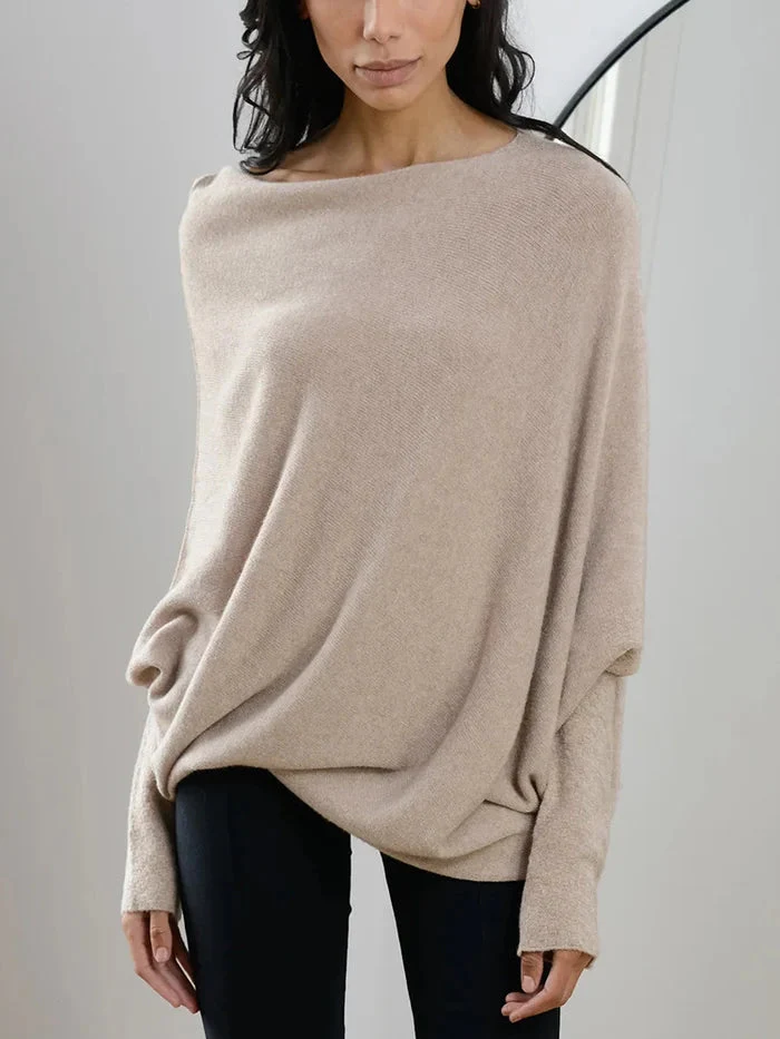 Pull drapé oversize avec col pivotant pour femmes - Image 3