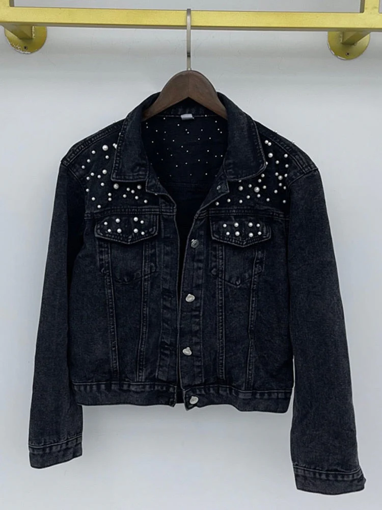 Blazer femme mi-long manches longues à col tailleur - Image 2
