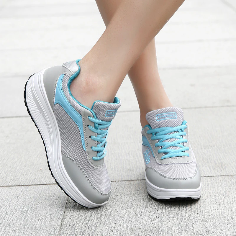 Chaussures femme à lacets bout rond semelle épaisse - Image 6