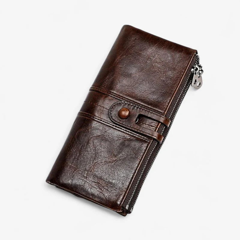 Portefeuille compact avec glissière + bouton - Image 3