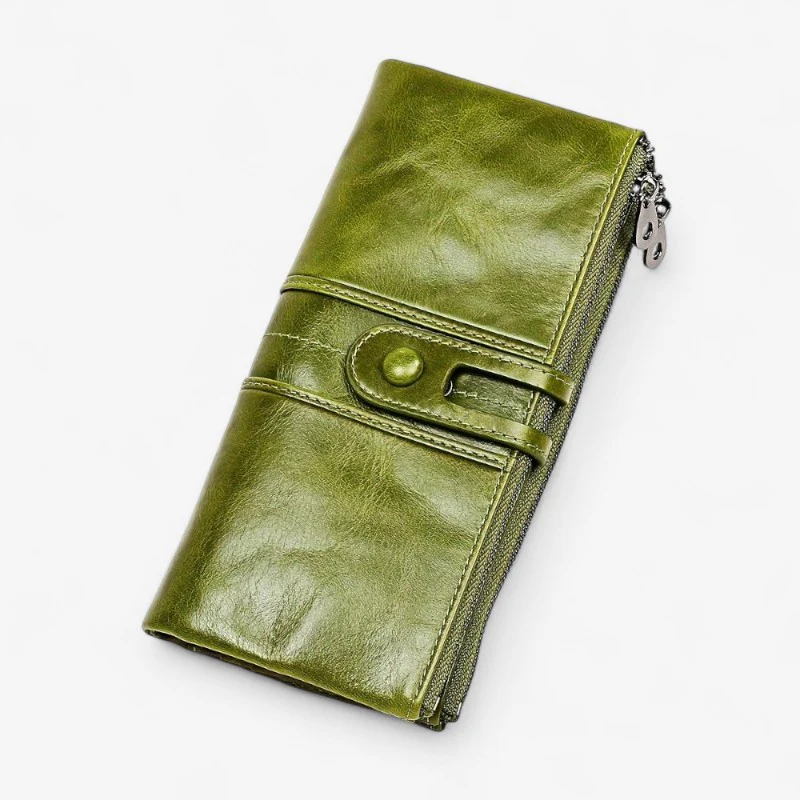 Portefeuille compact avec glissière + bouton - Image 4