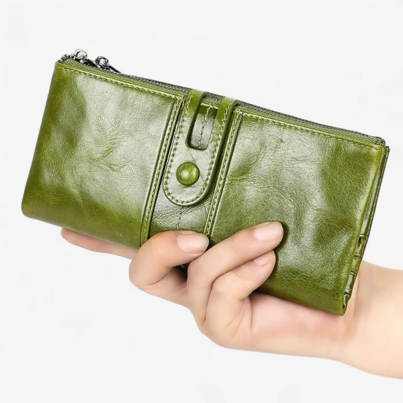 Portefeuille compact avec glissière + bouton - Image 5