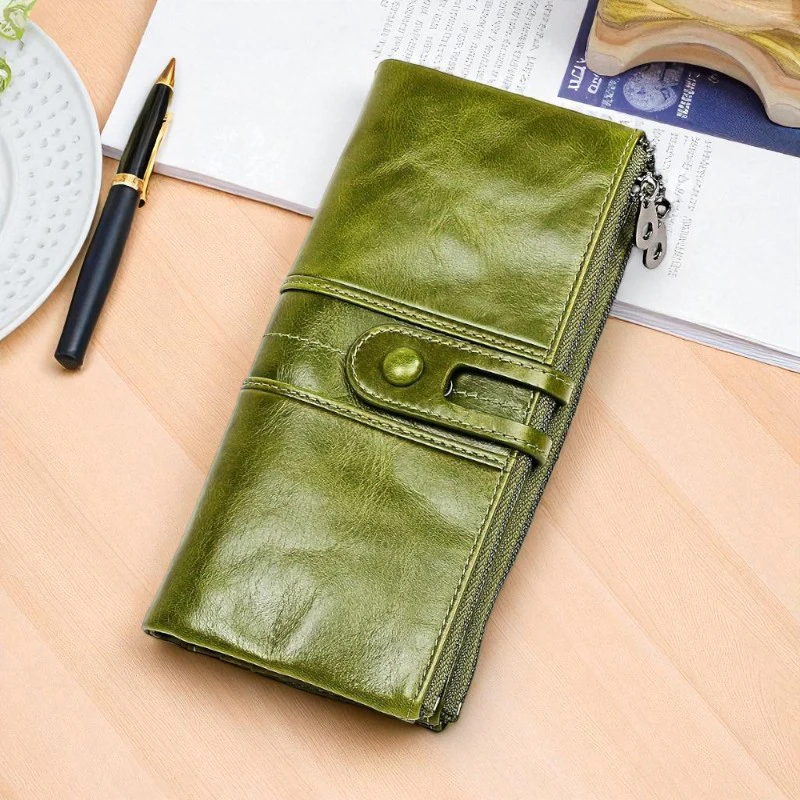 Portefeuille compact avec glissière + bouton - Image 9