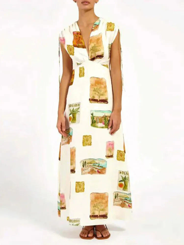 Maeve - Robe sans manches à imprimé floral