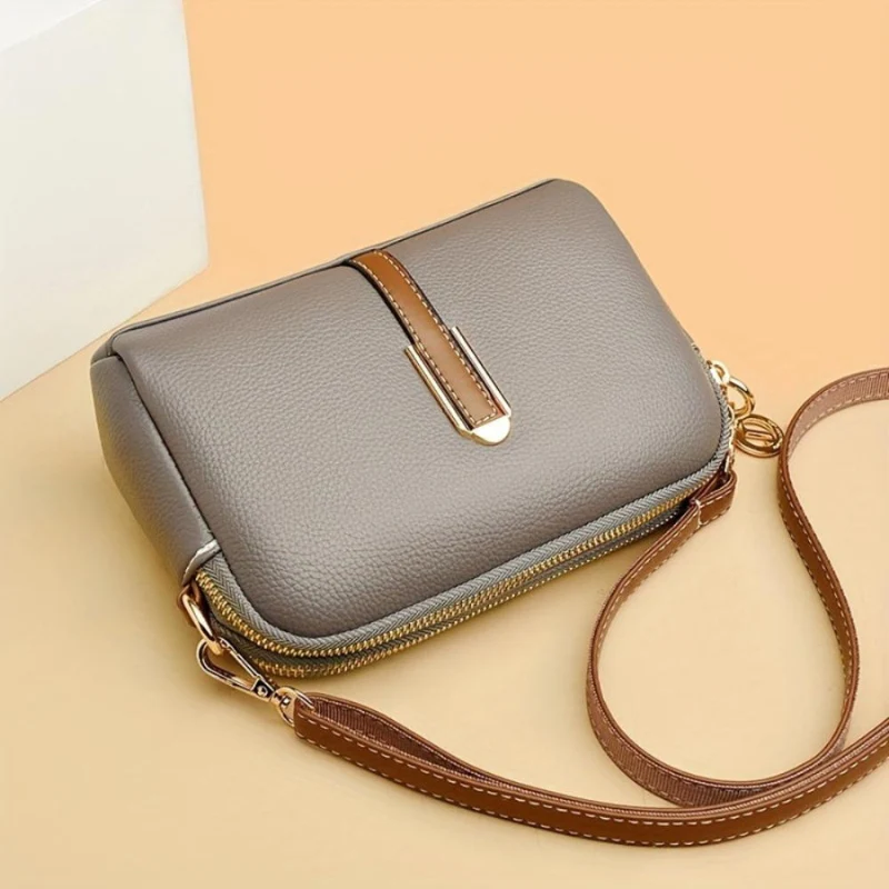 Sac bandoulière grande capacité avec fermeture éclair + bandoulière ajustable - Image 7