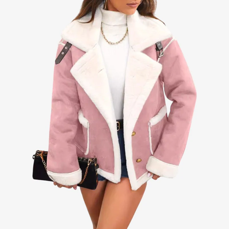 Manteau à Manches Longues avec Col à Revers et Poches - Image 2