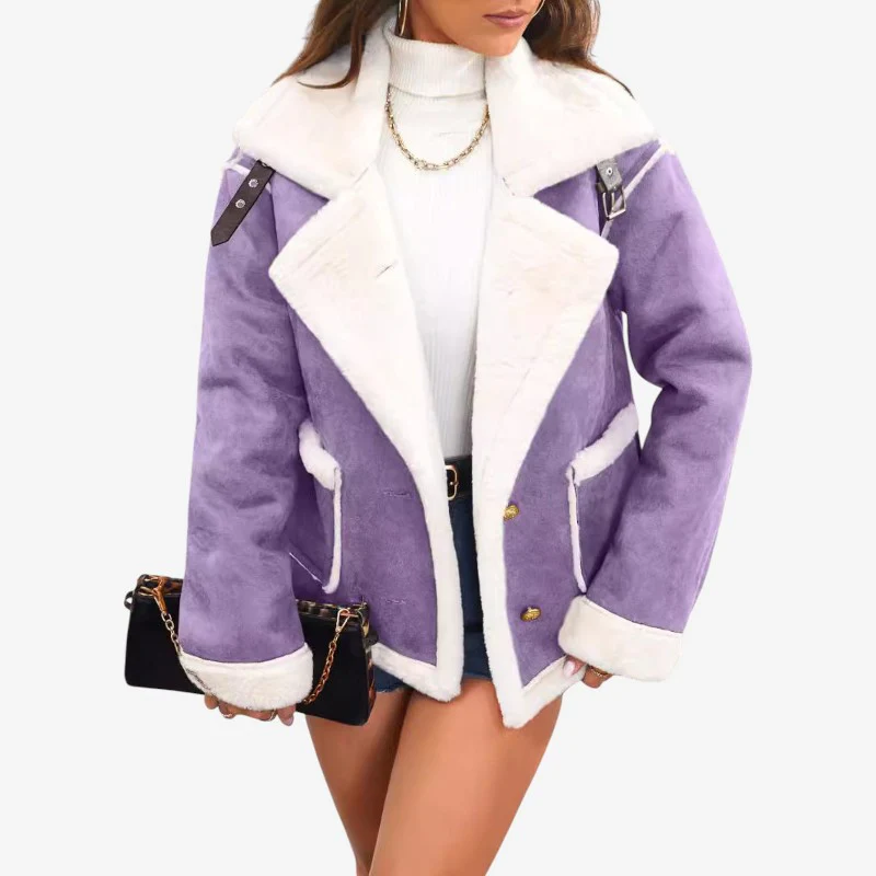Manteau à Manches Longues avec Col à Revers et Poches - Image 5