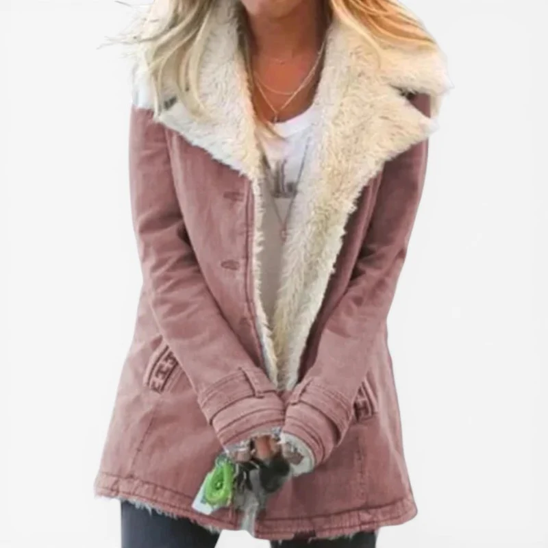 Manteau à Manches Longues avec Col à Revers et Poches - Image 5
