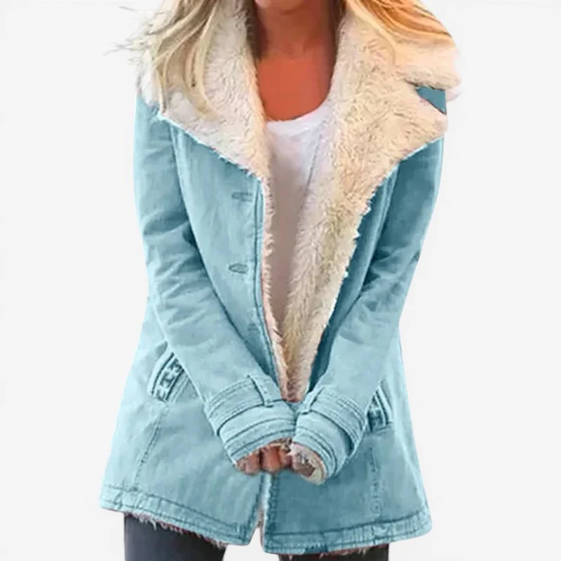 Manteau à Manches Longues avec Col à Revers et Poches - Image 7
