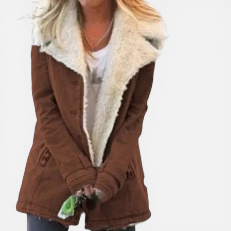 Manteau à Manches Longues avec Col à Revers et Poches - Image 8