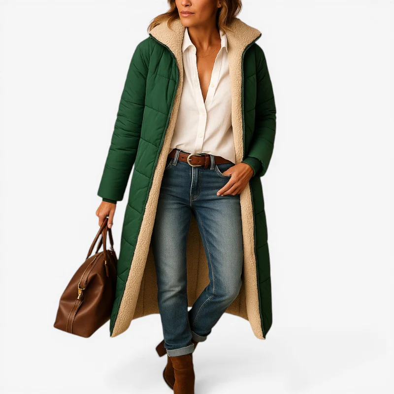 Manteau à Manches Longues avec Coupe Moderne et Col à Revers - Image 3