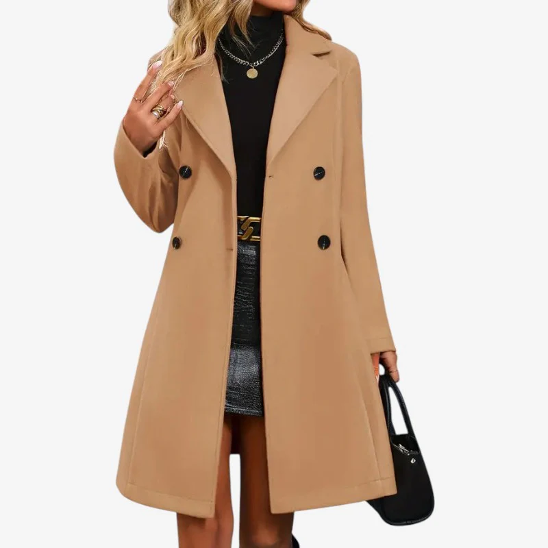 Manteau ceinturé femme manches longues - Image 3