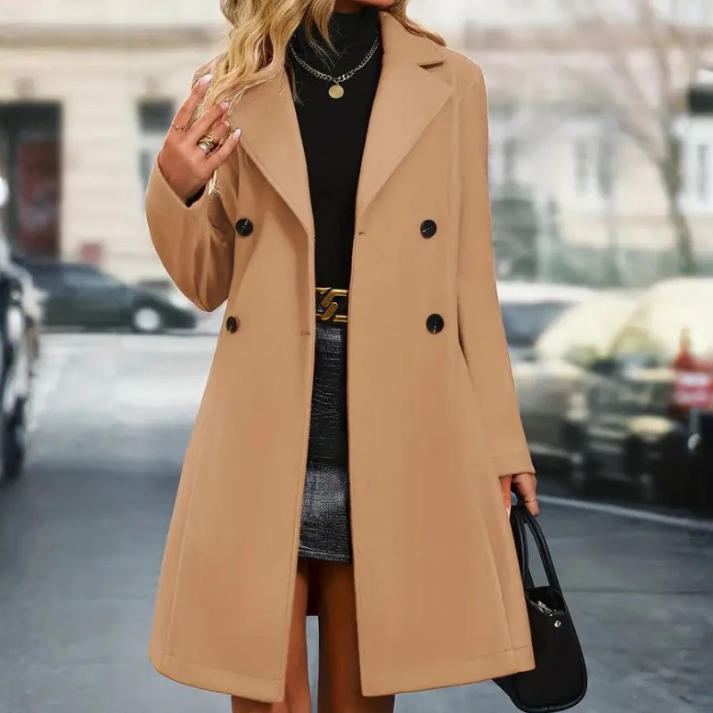 Manteau ceinturé femme manches longues - Image 4