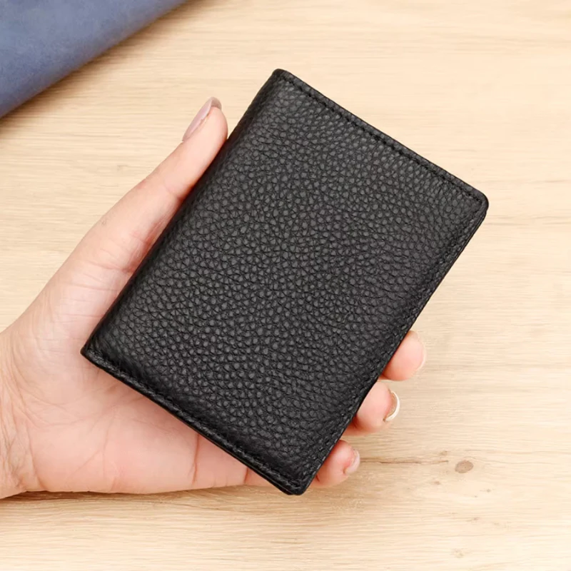 Porte-cartes RFID en cuir compact avec emplacements multiples - Image 4