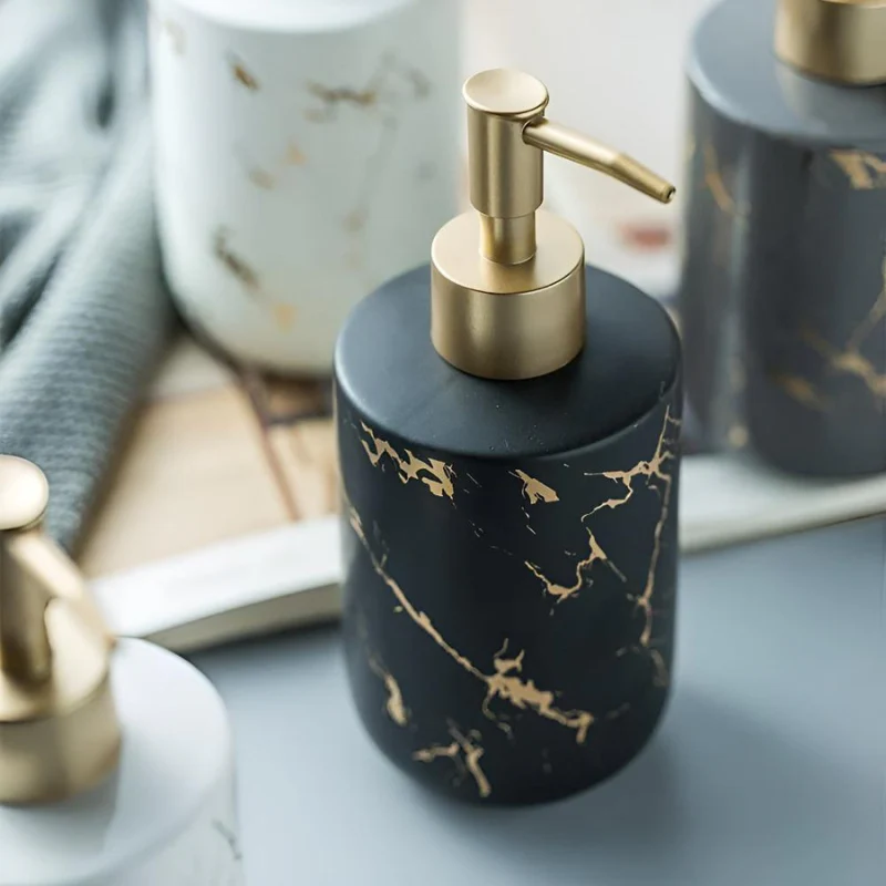 Distributeur de savon effet marbre en céramique - Image 6