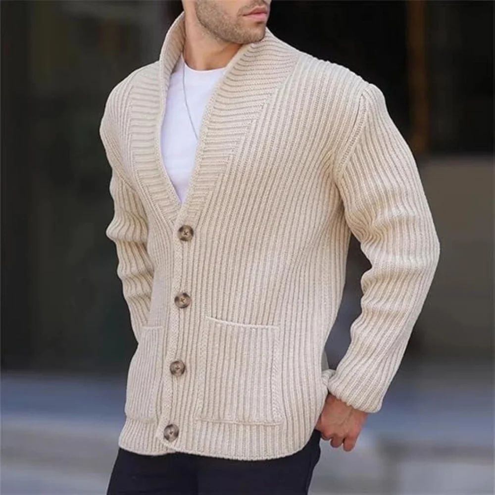 Cardigan homme manches longues avec poches
