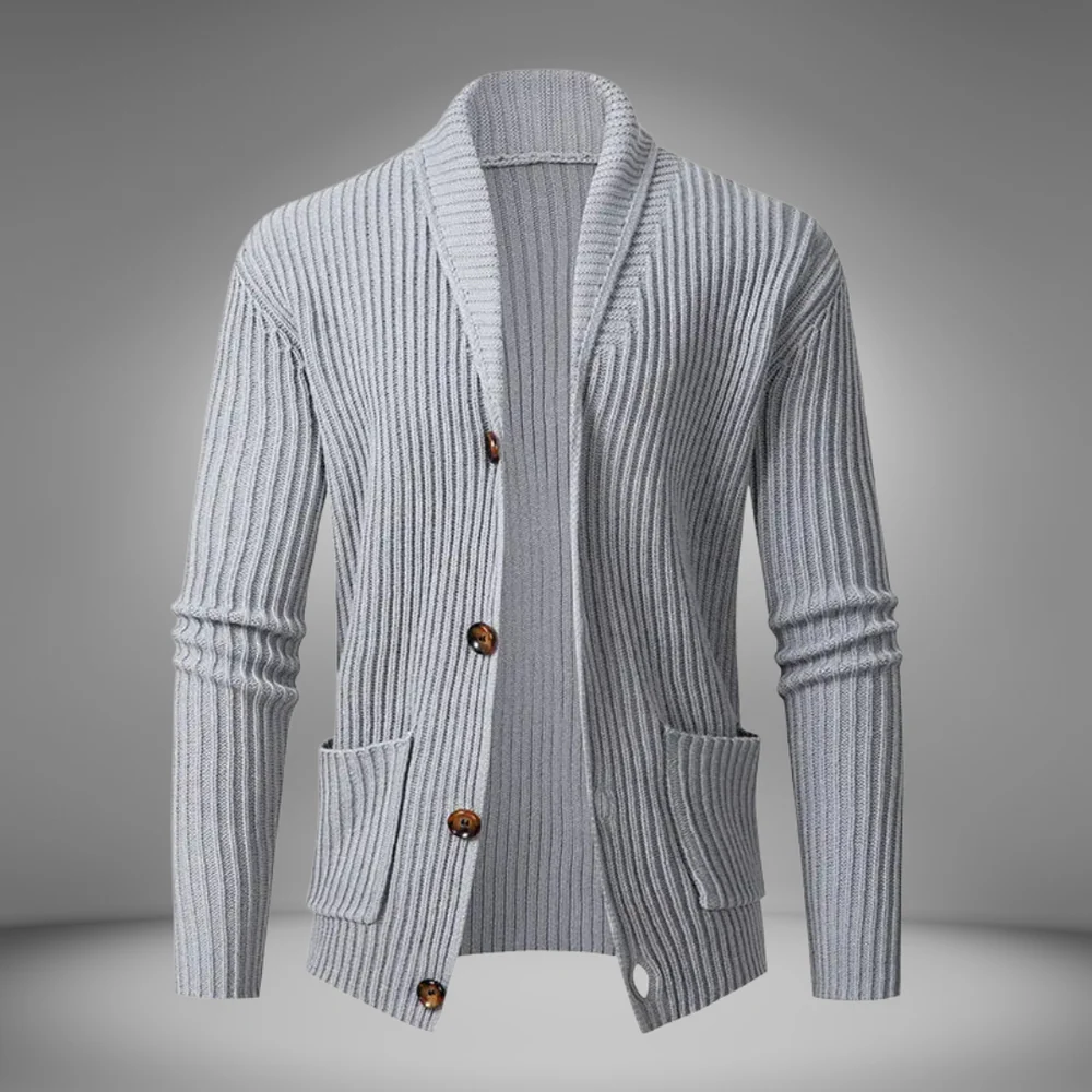 Cardigan homme manches longues avec poches - Image 5