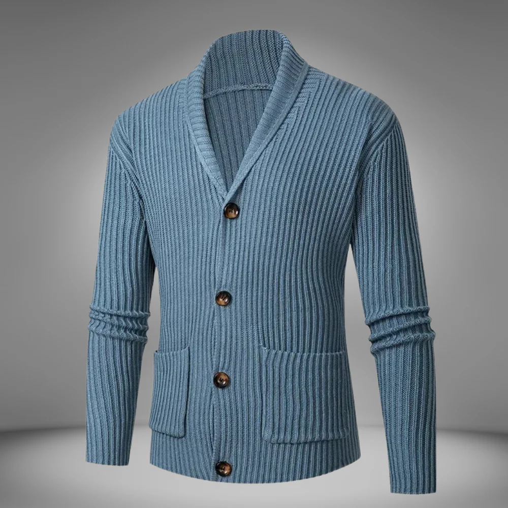 Cardigan homme manches longues avec poches - Image 7