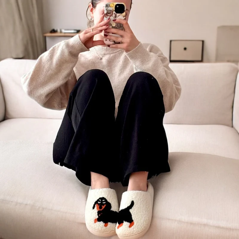 Chaussons slip-on bout rond imprimé animal - Image 3