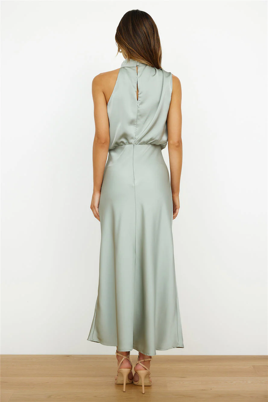 Maren - Robe midi élégante Encolure ronde asymétrique, silhouette ajustée - Image 9