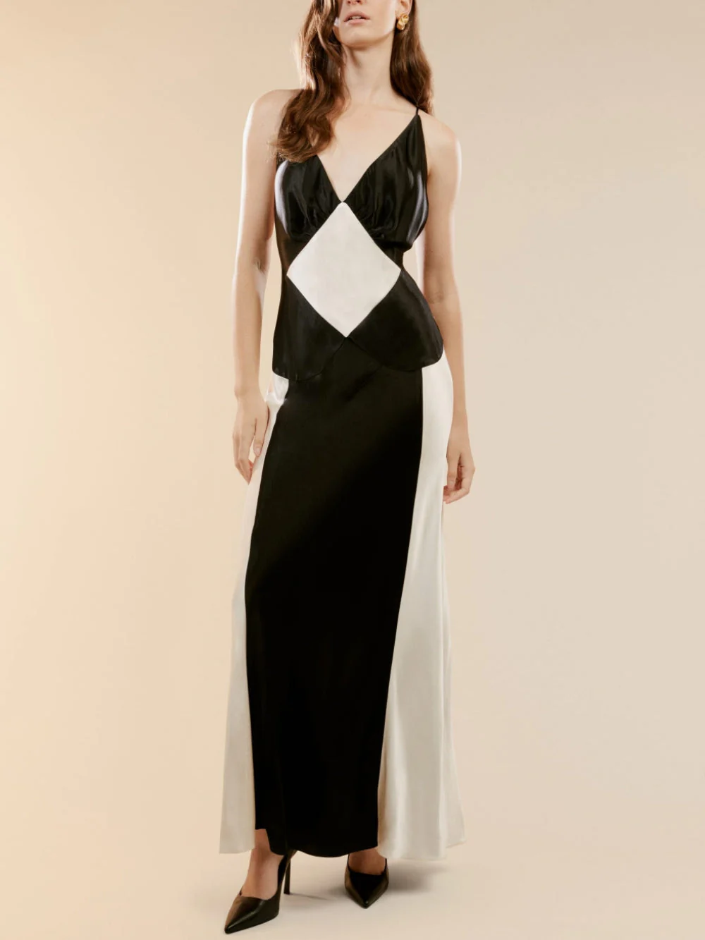 Maria - Robe maxi dos nu élégante col V