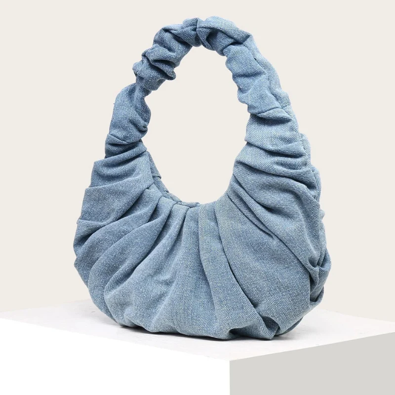 Sac à bandoulière femme design plissé rétro - Image 4