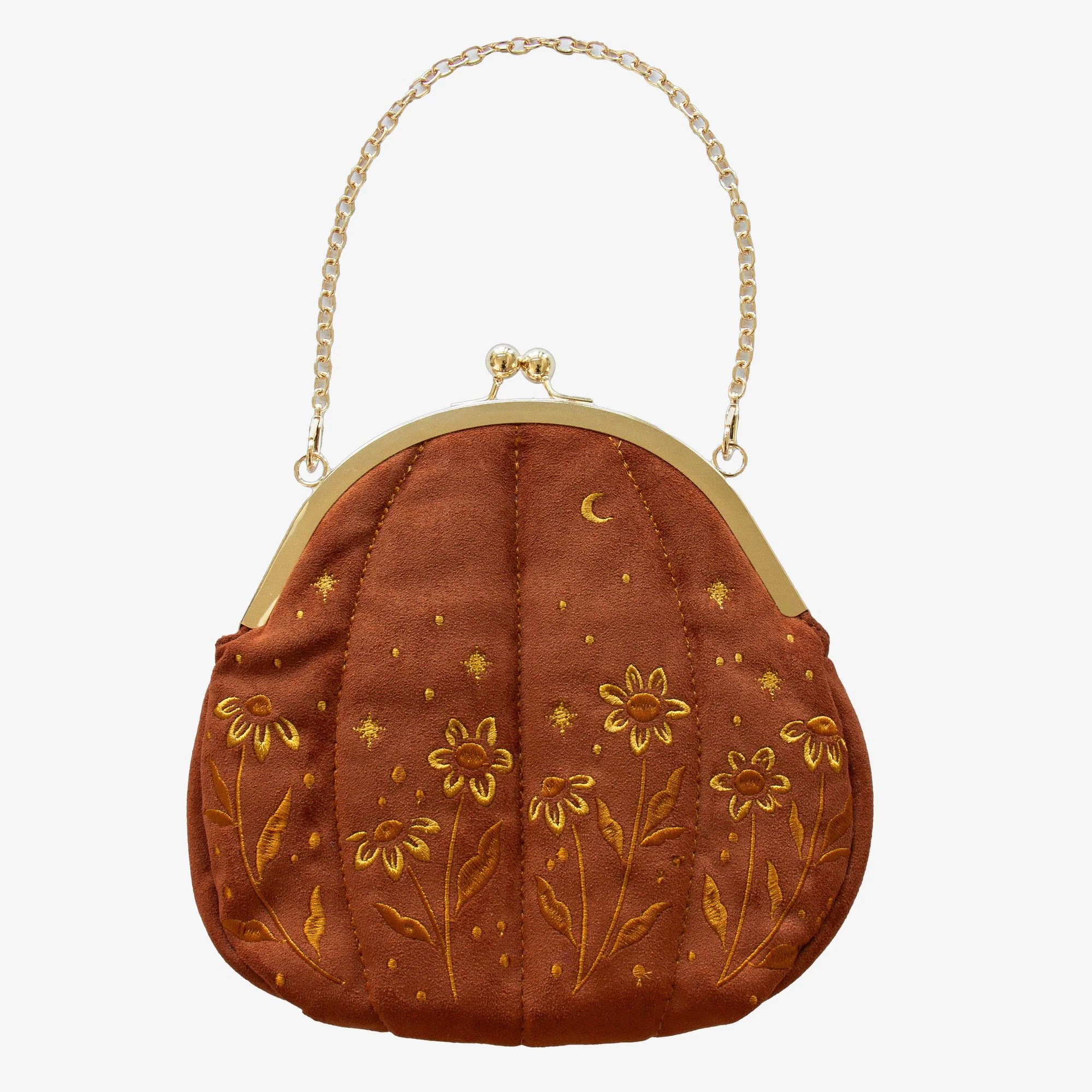 Sac à main compact avec fermoir citrouille