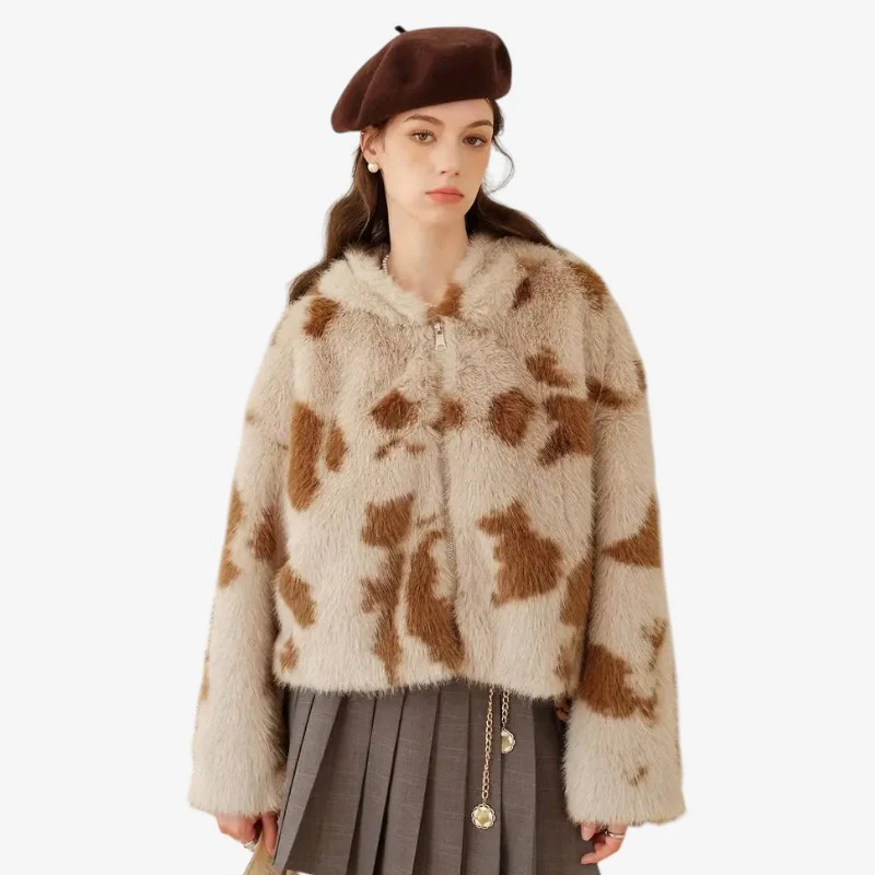 Dames hooded jas met rits