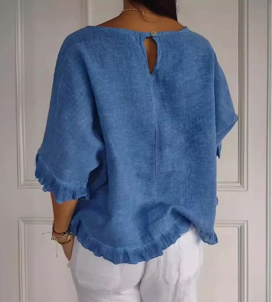Top femme col rond manches moyennes - Image 10