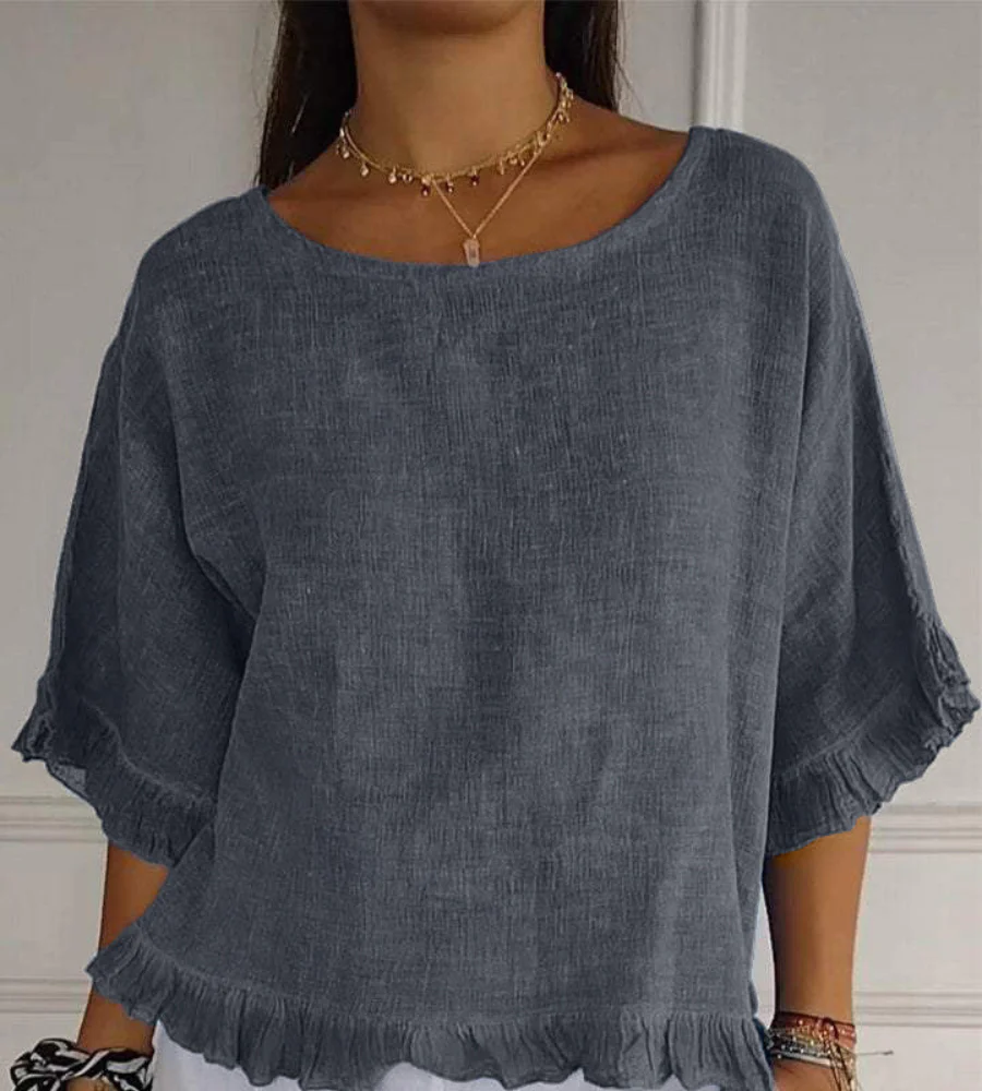 Top femme col rond manches moyennes - Image 6