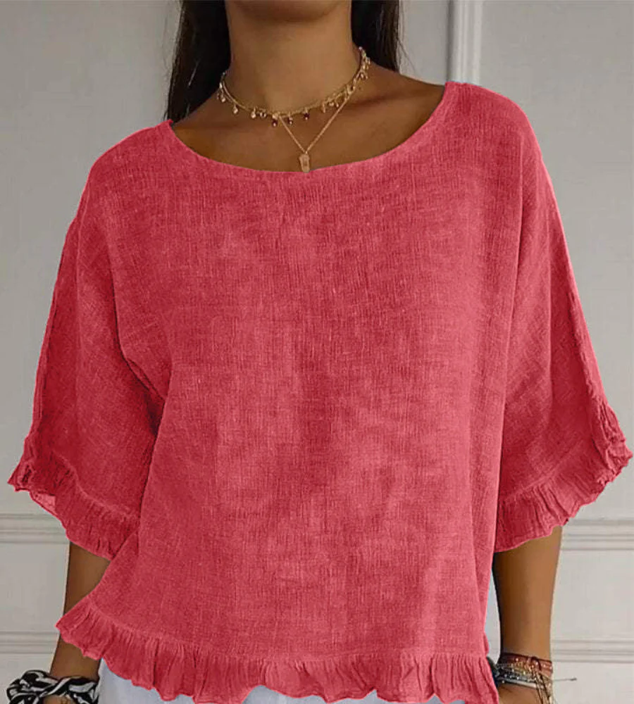 Top femme col rond manches moyennes - Image 8