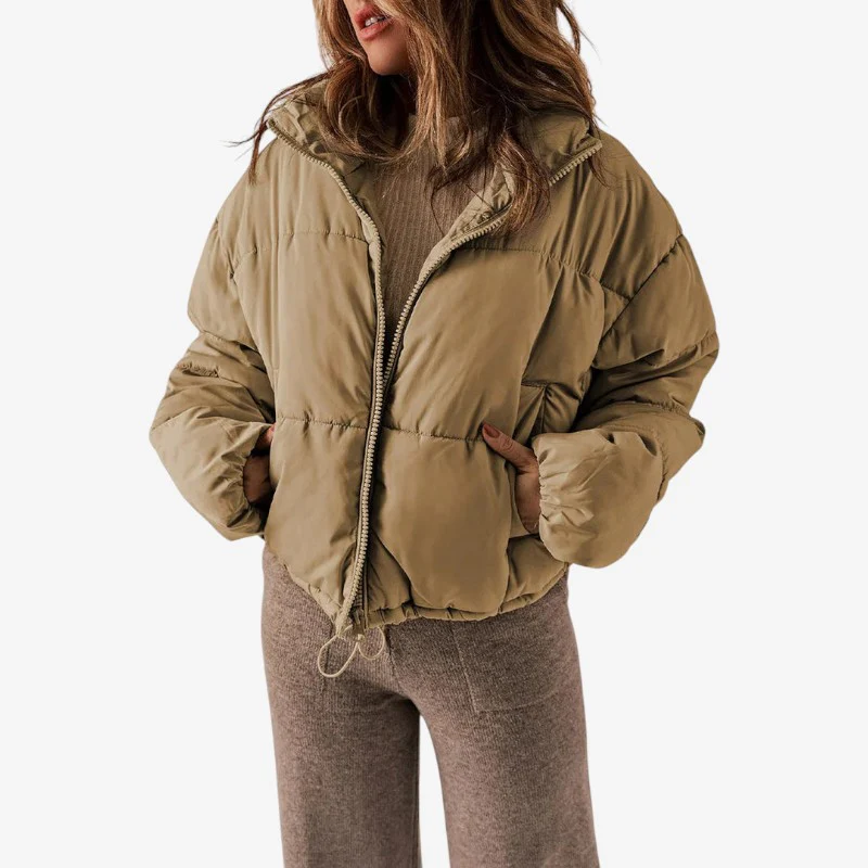 Veste femme à capuche zippée manches longues - Image 3