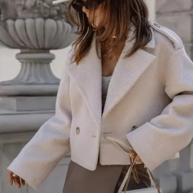 Veste femme manches longues coupe ajustée avec col à revers - Image 7